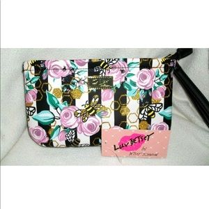 Betsey Johnson |Floral Bees Double Pouch Wristlet